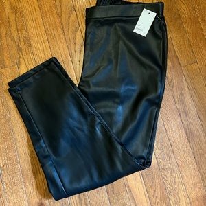 Sonoma black (p)leather pants in size 0x NWT